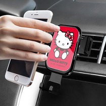 Car mobile phone car bracket net celebrity creative car mobile phone holder goddess shaking sound with the same cute vertical air outlet