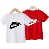 New product boy summer short-sleeved fashionable child pure cotton sweat boy loaded white T-shirt half-sleeved sports tide
