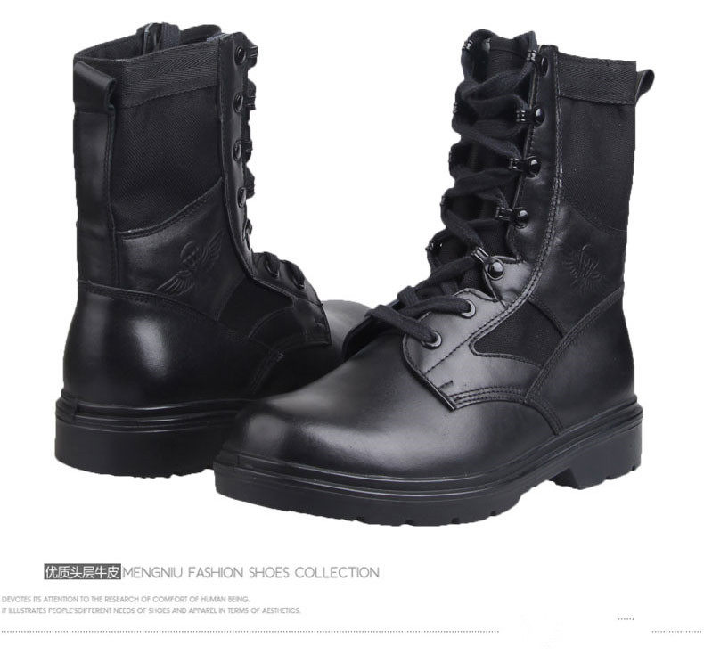 Boots militaires pour homme en cuir - Ref 1398581 Image 14