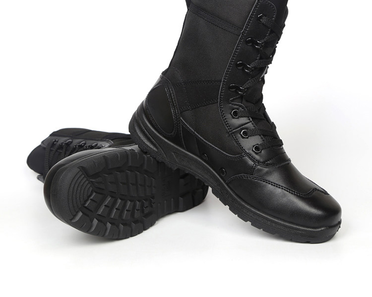 Boots militaires en cuir - lumière - Ref 1399299 Image 22