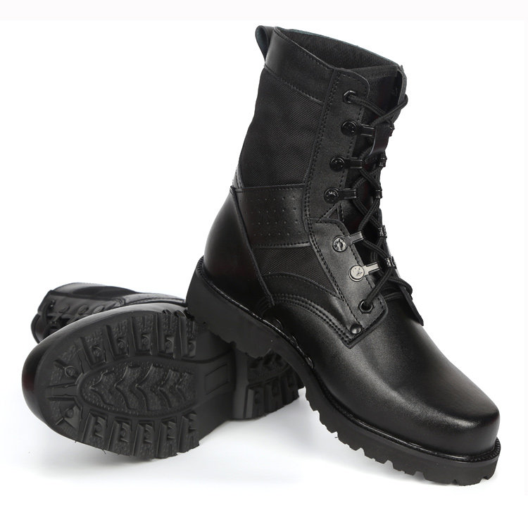 Boots militaires en cuir - lumière - Ref 1398183 Image 22