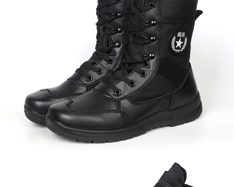 Boots militaires en cuir - lumière - Ref 1399299 Image 20