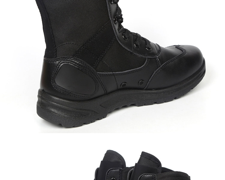 Boots militaires en cuir - lumière - Ref 1399299 Image 19