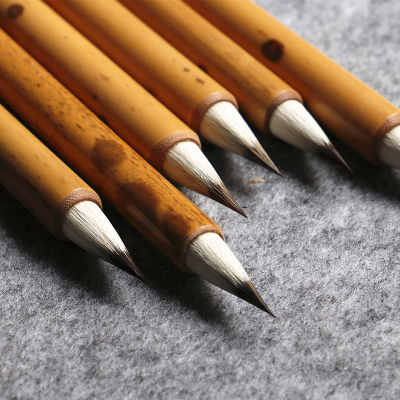 Imitation Jin Tang pens ancient French garlic head small block of wolf and millisman black chicken distance pen Transcript with small block of calligraphy and calligraphy Xiang courtesji bamboo brush