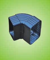 Villa aluminum alloy square pipe joint Color aluminum square rainwater pipe Finished drain pipe sewer pipe 90 degree forward elbow
