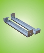 Villa finished gutter square rainwater pipe hanging parts color aluminum alloy eaves trough roof falling water fixed hook can be customized