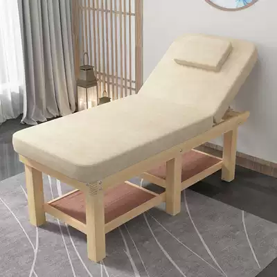 Solid Wood massage bed high-grade body embroidery massage physiotherapy treatment bed beauty salon special wooden beauty bed