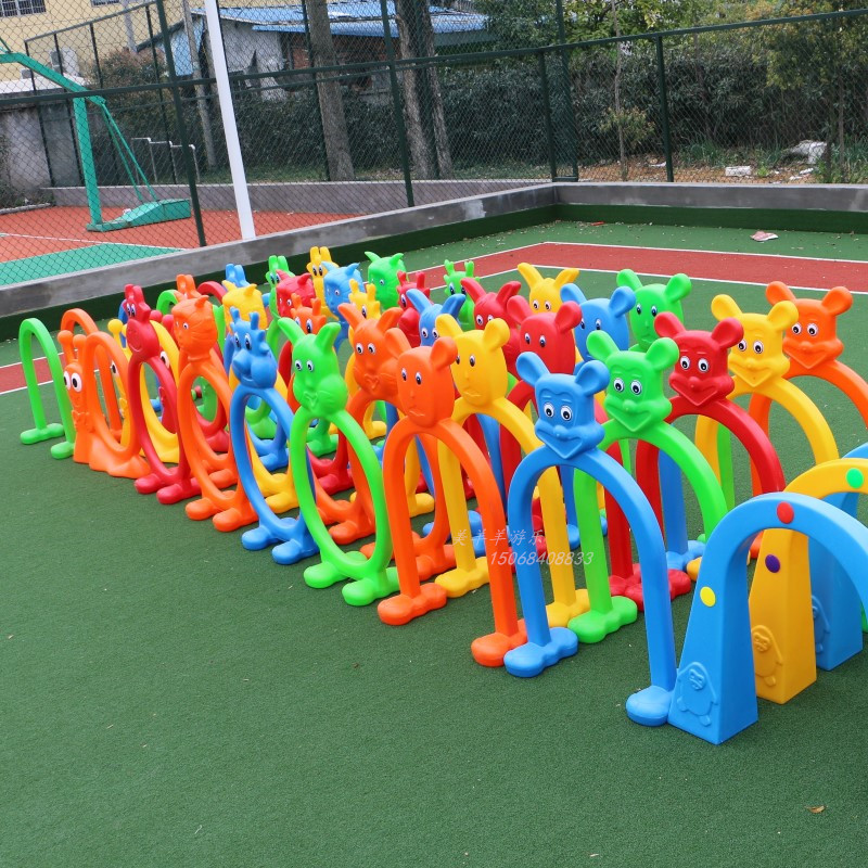 Kindergarten outdoor hurdles children drill cave arch door plastic drill hole kindergarten drill ring sports equipment toy