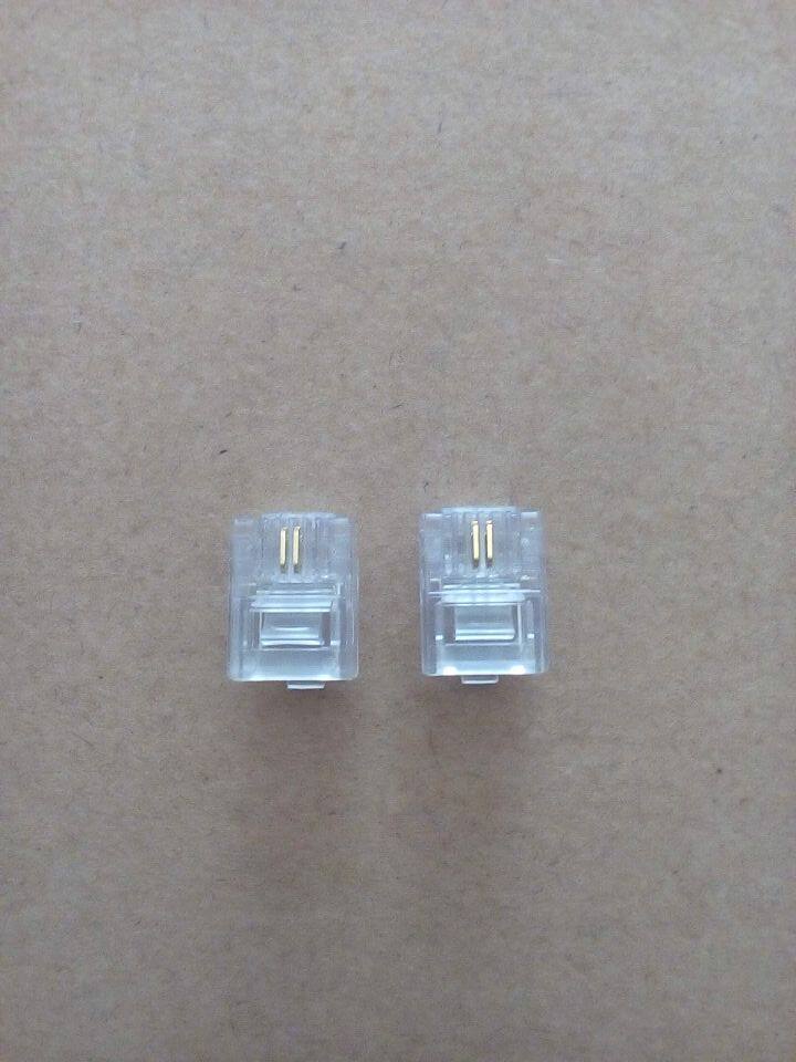 Running Volume Price 6P2C Two Core Phone Crystal Head RJ11 Phone Head 2 Core Crystal Head 1000 Bag