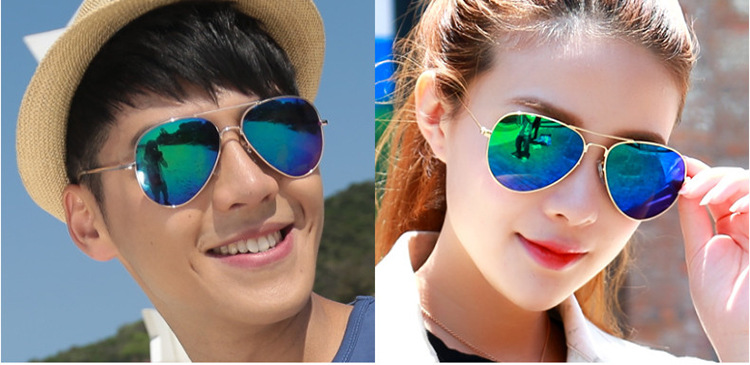 Kính râm Gương nhiều màu Influx Kính râm phản chiếu Thời trang Retro Big Frame UV Kính râm kính cận đẹp