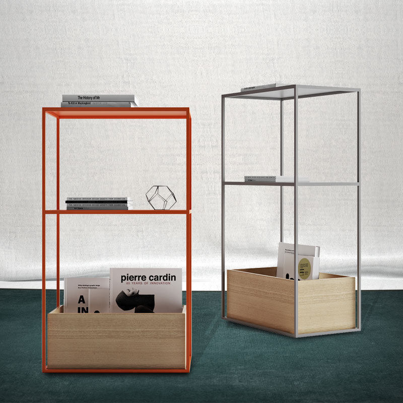 Simple and modern multi-layer floor shelf simple bookshelf bedroom wall decoration storage shelf square porch shelf