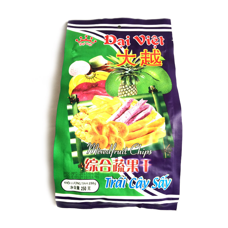3 bags of Vietnam specialty large Vietnam integrated vegetables dry 250g banana pineapple chip potato