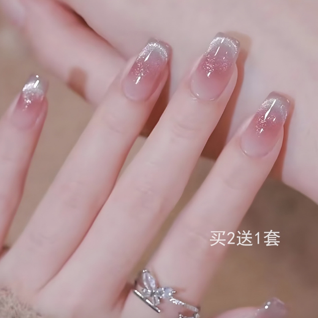 猫眼晶石穿戴甲2025新年款假指甲贴片长短款美甲成品温柔显白甲片