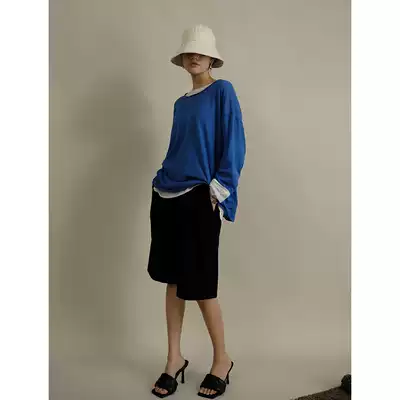 AmyyStudios 1OO% combed cotton classic basic mercerized cotton r0w thin knitwear multicolor