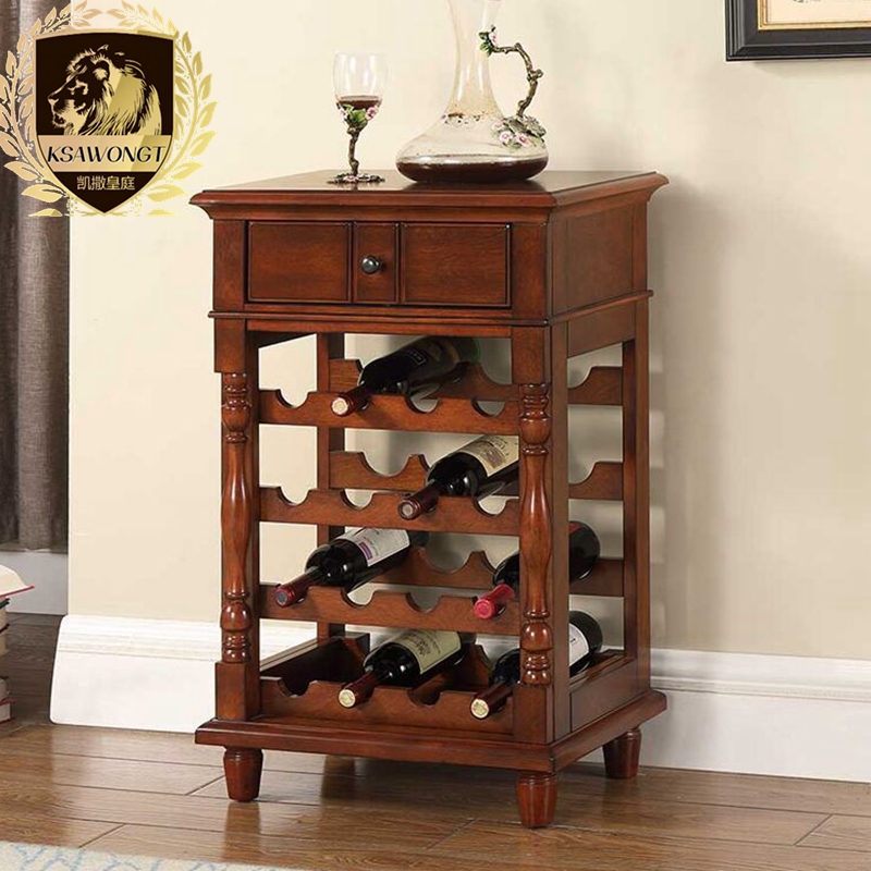 Dining Cabinet Wine Cabinet American Real Red Wine Cabinet Display Wine Cabinet Intake Cabinet Small Family Type Short Cabinet Containing Cabinet Dining Room Furniture