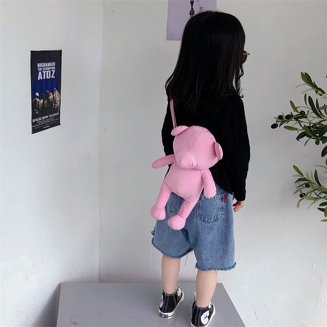 ins cute bear bag female 2023 new trendy children's doll messenger bag fashion all-match girls shoulder bag