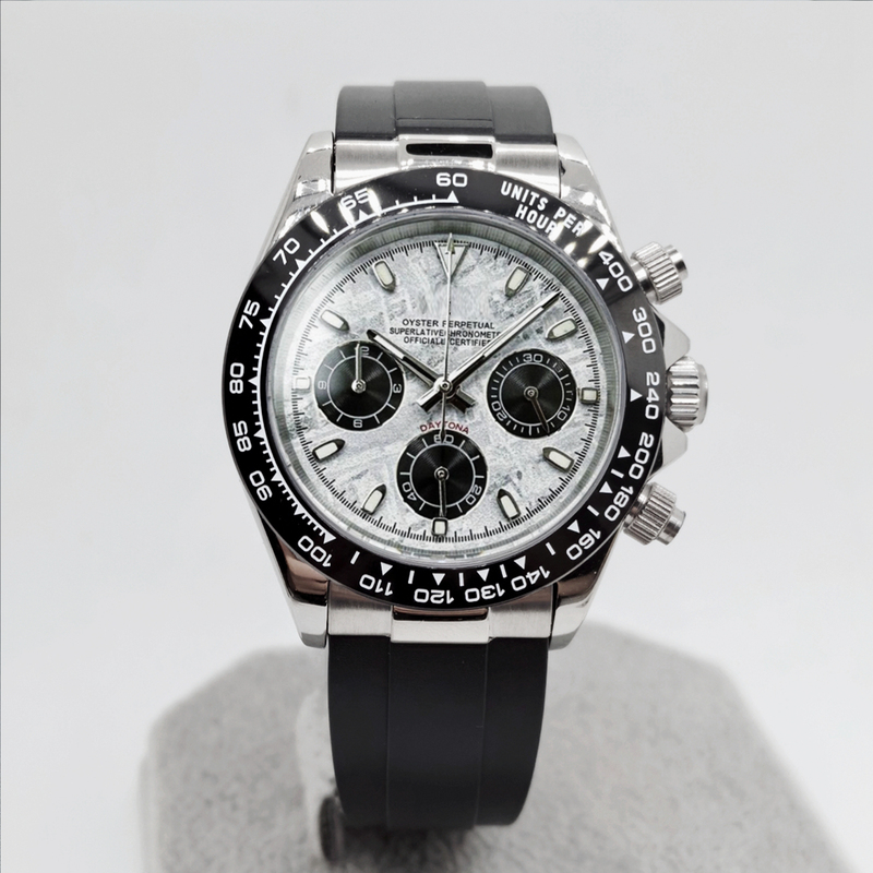New Modified Quartz Vk63 Movement Chronograph Silver 40mm Stainless Steel Watch with Sapphire Glass New Modified Quartz Vk63 Movement Chronograph Silver 40mm Stainless Steel Watch with Sapphire Glass