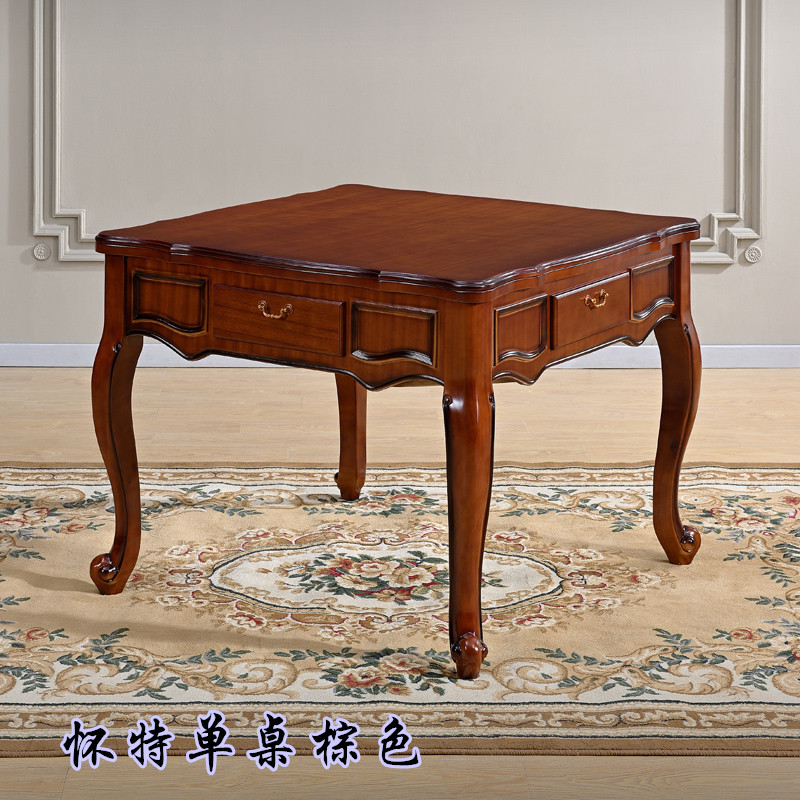 Máy gỗ mạt chược hoàn toàn tự động bàn ăn kép sử dụng máy bốn cổng nhà gấp bàn mạt chược - Các lớp học Mạt chược / Cờ vua / giáo dục bộ cờ vua thủy tinh