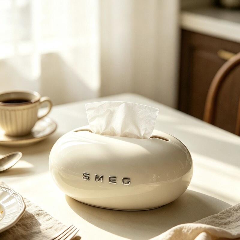 Cross-Border Smeg Water Drop Magnetic Tissue Box, Popular Online, for Home Use, Coffee Table, Living Room, High-End, Luxury Tissue Box