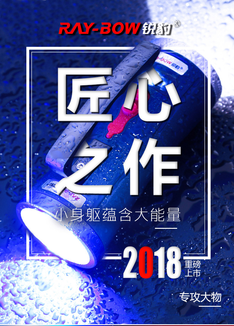 Sharp Leopard RB-6010 Night Fishing Blue Light Fishing Light 1000W Bright Light Flashlight Dual Light Source Landing Xenon Bench Fishing Light