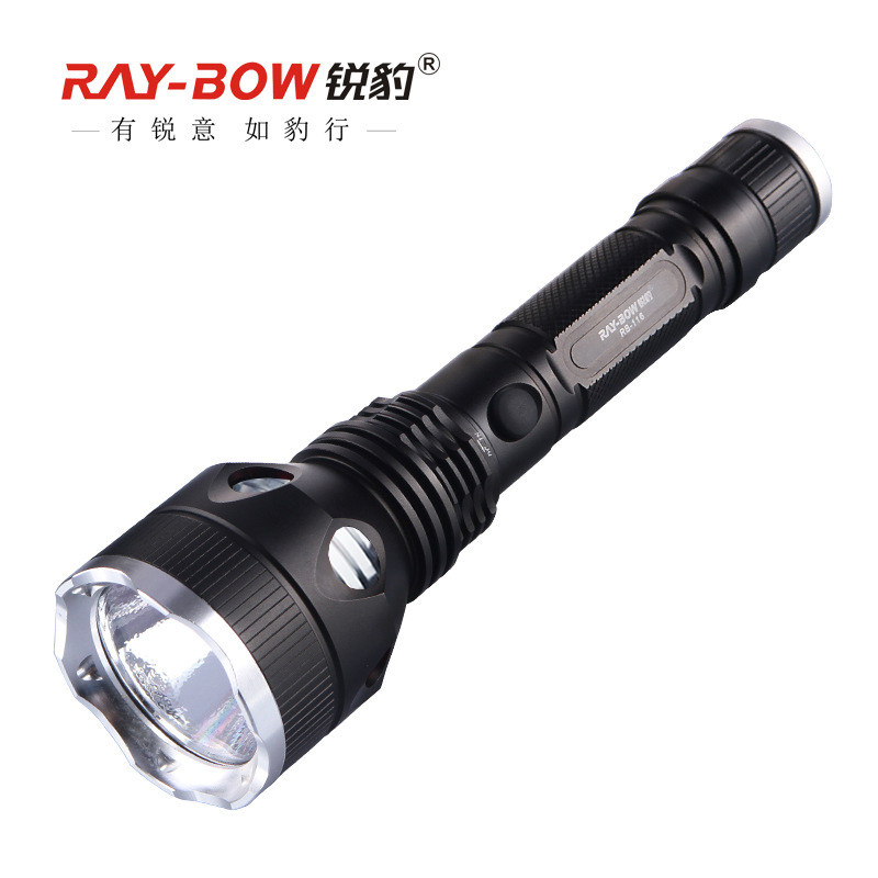Sharp leopard LED intense light flashlight RB-116 waterproof aluminum alloy T6 charging outdoor fishing highlight lighting