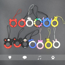 Mobile rope hanging ring ring silicone ring pendant short chain pendant pendant rope keykey u plate hanging female