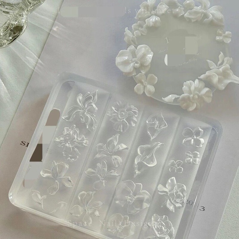 Flower Record Flower Embossed Glue Midsummer Night Three-Dimensional Carving Glue Nail Art Three-Dimensional Nail Styling Accessories New Product
