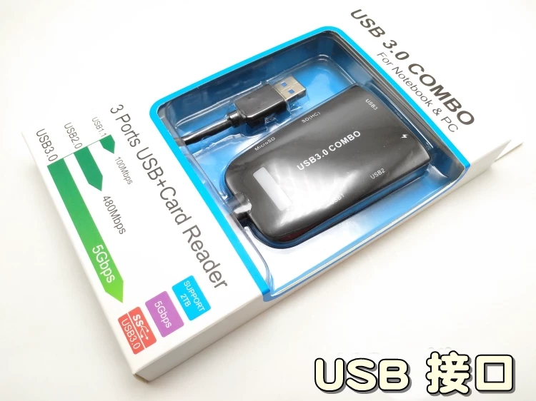 Хаб Type-C Расширение Hirror High Speed 3.0 USB OTG Считыватель карт TF SD питание
