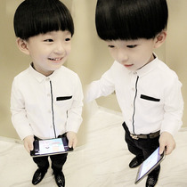 Boy white shirt long sleeve child white shirt spring autumn performance in the middle school Childrens primary school uniforms for the undershirt