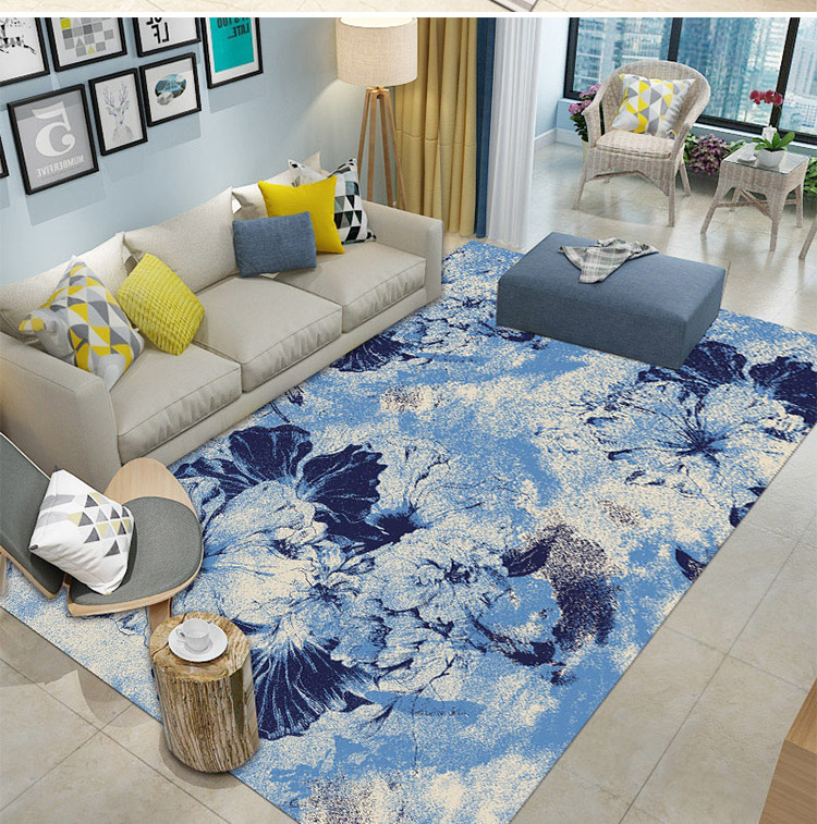 Thảm phòng ngủ nhà phong cách Bắc Âu phòng khách sofa hình chữ nhật bàn cà phê pad phòng hình học đơn giản cạnh giường chăn tùy chỉnh thảm cuộn