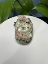 Lantian Jade Pink Fish Playing in Lotus Pond Pendant