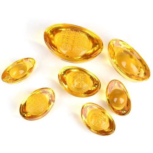 Золотые юаньбао украшения, наличные, цитрин для дома открывает подарки, домохозяева