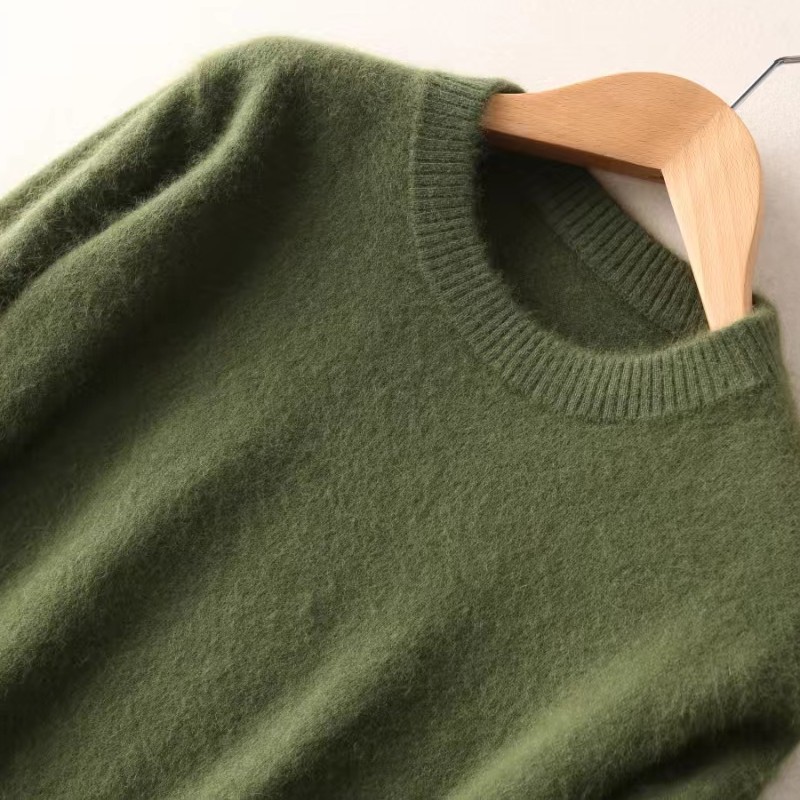 Autumn and Winter New Solid Color Cashmere Sweater for Men, Half-High Round Neck, Thickened, Large Size, Base Sweater, Wool Knitwear Autumn and Winter New Solid Color Cashmere Sweater for Men, Half-High Round Neck, Thickened, Large Size, Base Sweater, Wool Knitwear