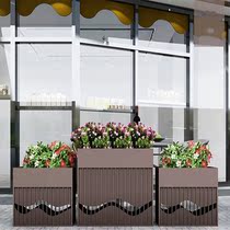 Aluminum alloy flower box stainless steel flower box outside swing flower box stainless steel flower box outdoor flower bed aluminum alloy flower box outdoor