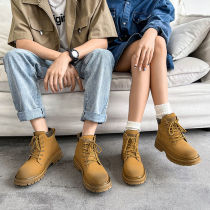 2022 New couple Martin boots British wind kicks not rotten yellow boots bees high gang mens shoes and womens shoes