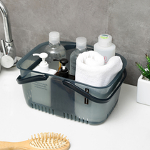 South Korea imported bathroom storage basket drain portable bath bath washing basket dirty clothes basket toilet storage basket storage basket