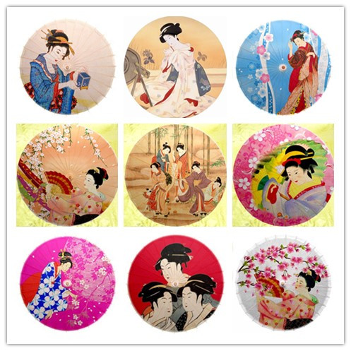 Japanese oil paper umbrella ladies cherry blossom umbrella cuisine sushi restaurant suspended ceiling decorative umbrella costume performance photography oil paper umbrella