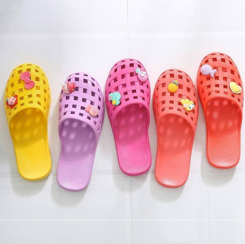 Baotou slippers female summer indoor Baotou sandals Slippers Bathroom home Home Dongle Slippers Women plastic Anti-slip Soft Bottom