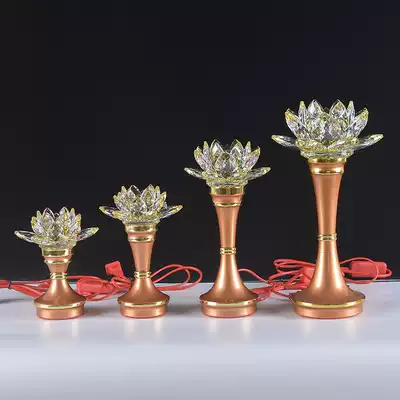 LED Colorful crystal Lotus Lamp Guanyin Lamp for Buddha lamp led colorful Changming Lamp Buddha Lamp Buddha Table Buddha Hall God of wealth