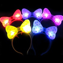 Night Municipal luminous butterfly knot hair hoop concert props to push fine small gifts for girls to spread hot and sell