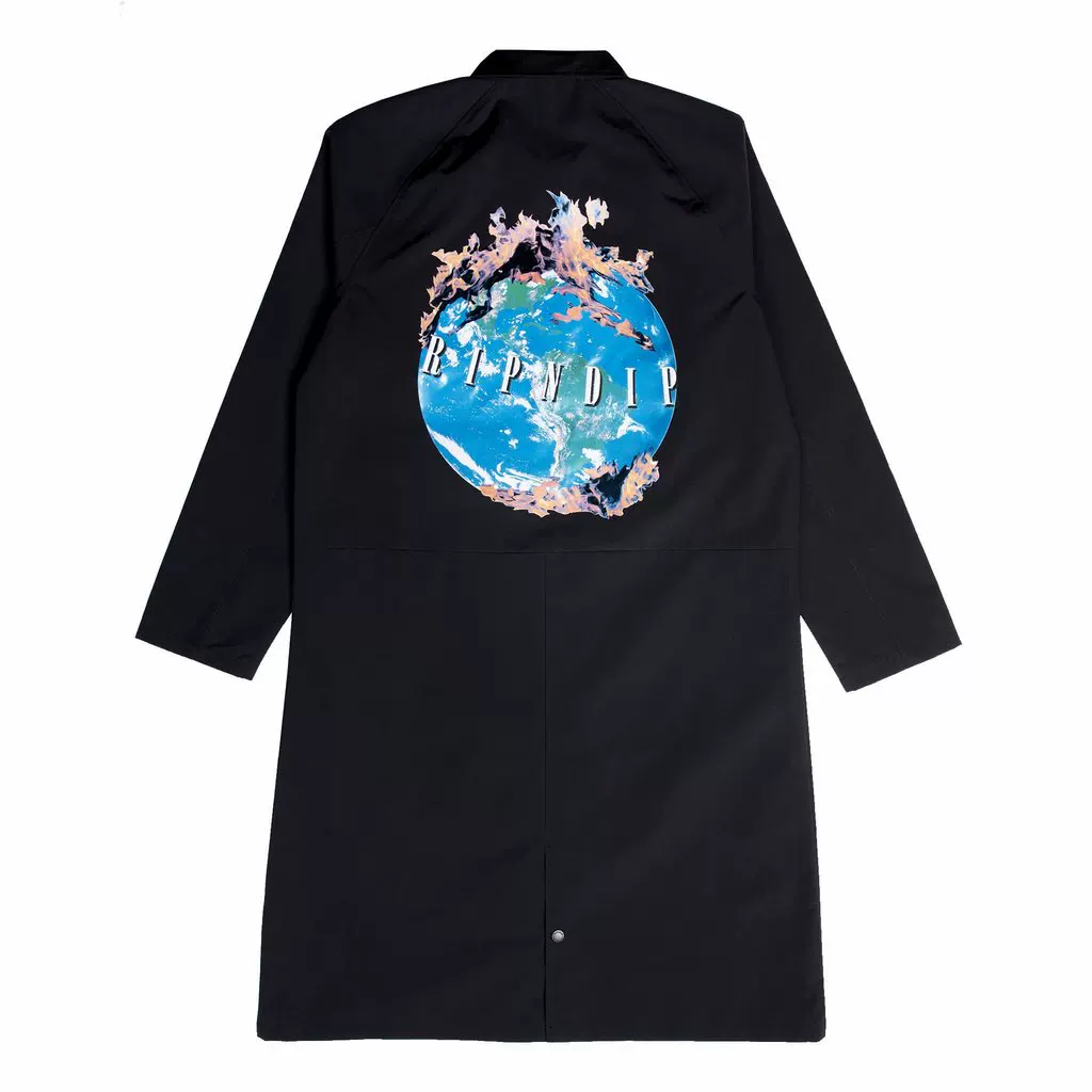 [OHH] Спот RIPNDIP World on Fire плащ-тренч красивая приливная недорогая кот jacket