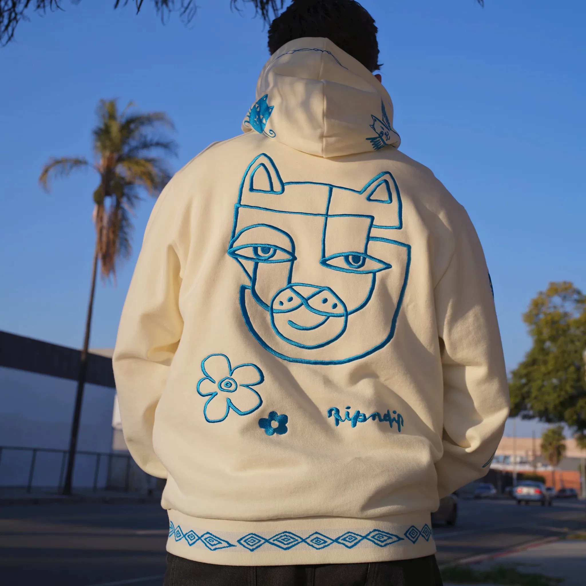 【Ohh】Spot RIPNDIP BLONDED HOODIE Sweatshirt Hoodie