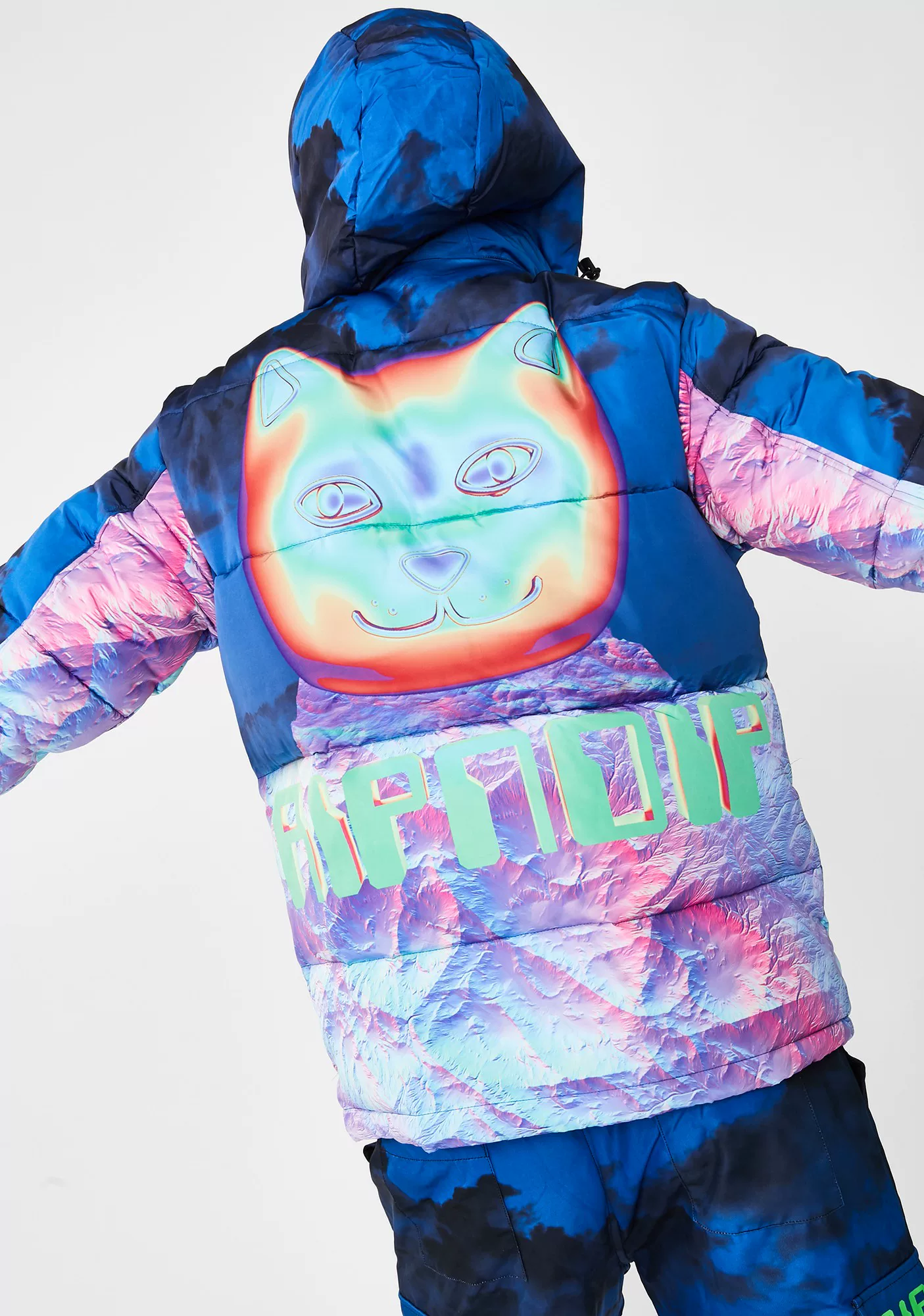 【Ohh】Spot RIPNDIP THERMAL NERMAL PUFFER JACKET Cat Jacket