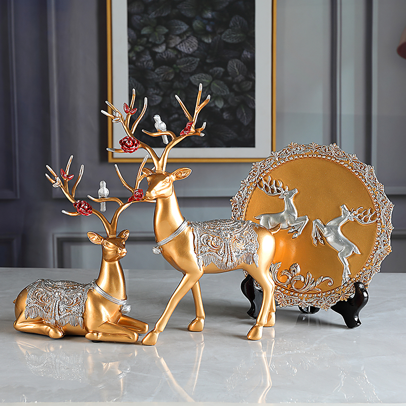 Eurostyle Merchants Deer Living Room Wine Cabinet Wine Rack TV Cabinet Xuanguan Creative Home Decoration Pendulum Pieces New House Jo Relocation Gifts