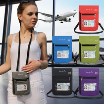 Passport ticket storage package ID bag for traveling abroad shoulder bag invisible personal RFID anti-theft bag