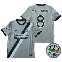 Nike Juventus 09-10 away short sleeve 8 Marchisio Serie A football uniform 354297-070