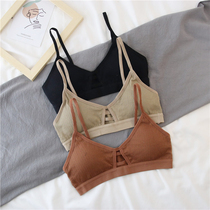 French underwear triangle cup without steel ring beauty back chest vest high school student girl small chest flat chest special bra