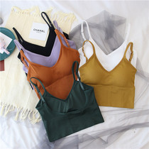 Real shot new non-steel ring bra big backless underwear beautiful back big U-shaped long suspender with chest pad