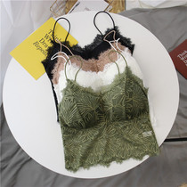 Lace slim camisole vest women with chest pad Net red with breast wrap base shirt inside and sexy outside wear tide coat