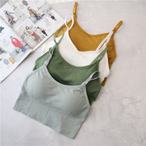 Girls beautiful back bra underwear without steel ring small chest gathering bra pure ribbon chest pad student backing sling